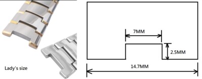 Tungsten steel men women Bracelet Band strap (compatible with) RADO JUBILE 6020g