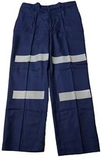 Red Kap Navy Blue Pants Reflective Silver Hi Vis Work Uniform Men's 36x30 New