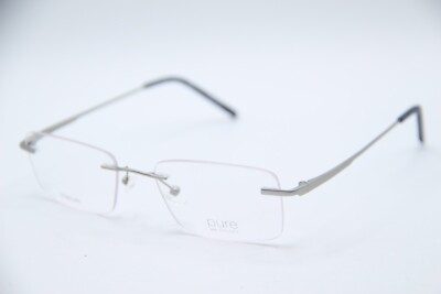 NEW PURE WITH AIRLOCK REFINE 200 046 GREY BLUE AUTHENTIC EYEGLASSES 52-18
