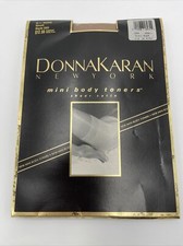 Donna Karan New York Pantyhose Nude Mini Body Toners Sheer Satin Small Style 252