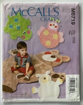 McCall s M6719 UNCUT Marienkäfer, Lamm, Schildkröte, Bär Spielmatten Schnittmuster 43x46 