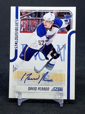2011-12 Score Signatures David Perron #400 Autograph Auto Signed