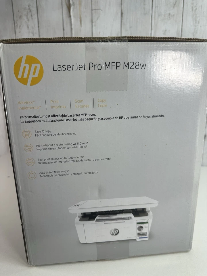 Brand New HP Laser Jet Pro All-in-One Printer- White- MFP M28w j - Image 4 of 4