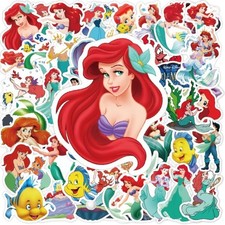 Ariel Little Mermaid 50pc Sticker pack, Under the sea, Mermaid Birthday Party fa