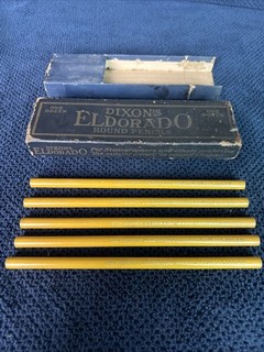 Vintage Dixon's ELDORADO 2B Drawing Pencils Box Of 5 Unsharpened Read!
