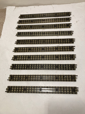 10 x Hornby Dublo 3 Schienen 12 Zoll gerades Gleis x 10 guter Zustand