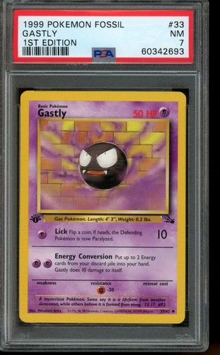 Gastly (1st Edition) graded PSA 7 for sale on eBay