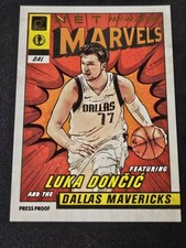 2021 2022 Donruss Black Press Proof Gold Net Marvels Luka Doncic