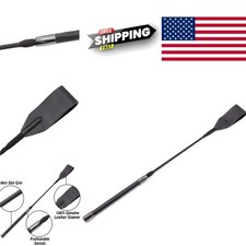Equestrian Leather Riding Crop 18 Inch Length Perfect Balance of Flexibility