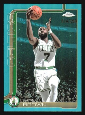 2025-26 Topps Chrome Jaylen Brown #51 Teal Refractor /299