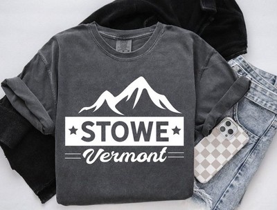Vintage Stowe Vermont Shirt Travel Gift Vermont Trip Lover Tee