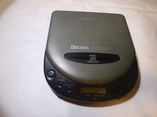 Vintage Sony Discman D-111 Gray Black Mega Bass Portable Compact CD Disc Player