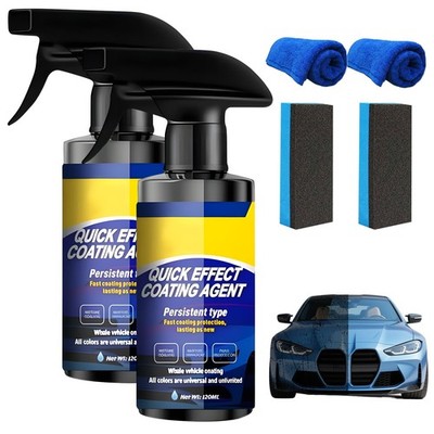 2Pcs Car Nano Coating Spray,Quick Effect Coating Agent for Car, Upgrade Advan...