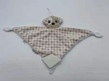 Boogin Head Dog Puppy Lovey Security Blanket Chevron Teething Corner Tan White