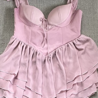 NWT Nana Jacqueline Corset Blush Pnk Dress Cocktail Bachelorette Party Wedding M