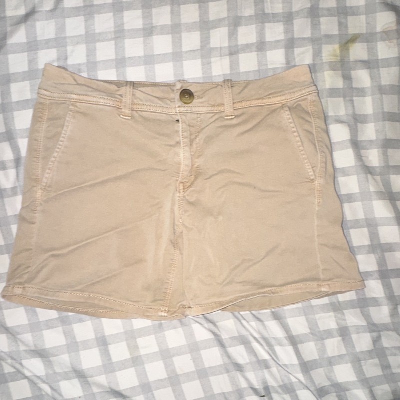 American Eagle Outfitters Women's Beige Chino Shorts Size 4 Stretch