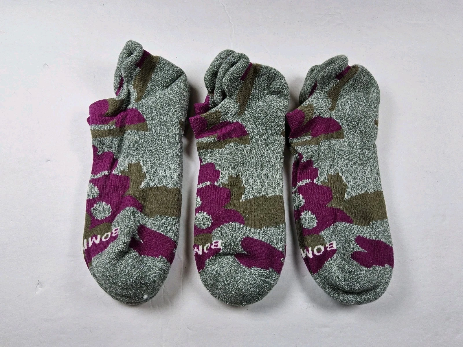 Bombas Original Floral Lot Of 3 Pairs Ankle Socks Size M