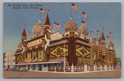 Postcard The Worlds Only Corn Palace Mitchell South Dakota Posted 1956
