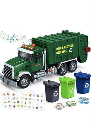 Toy for 3 4 5 6 7 Years Old Boy,15'' Large Garbage Truck Toys for Kids,Frictio...