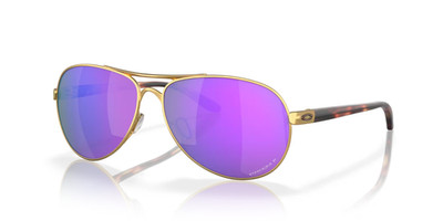 Oakley Sunglasses Feedback OO4079-3959 Satin Gold/Prizm Violet Polarized Womens