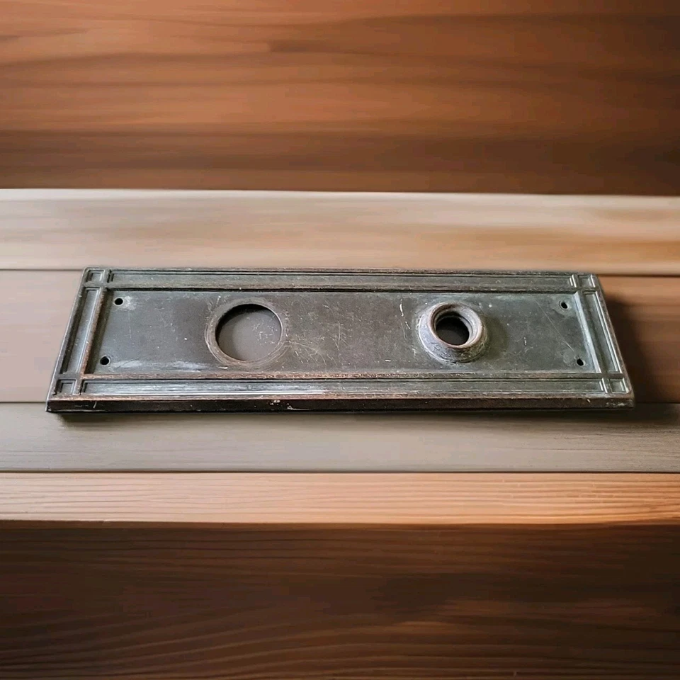 Antique Door plate Art deco period 1920's Brass "Linian" pattern - Image 4 of 4