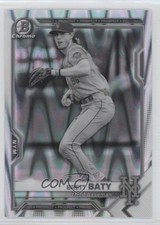 2021 Bowman Draft Chrome Black & White RayWave Refractor Brett Baty 02dl