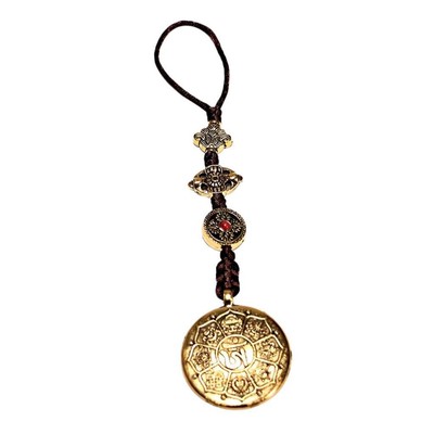 Tibetischer Buddhismus acht Diagramme geformtes Amulett hängend Anhänger Halskette groß