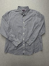 UNTUCKit Shirt Mens XL Blue Check Long Sleeve Button Down Wrinkle Free Casual