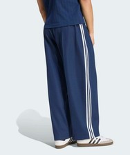 adidas Originals Logo Pattern Striped Loose Wide-Leg Knit Sports Pants