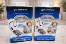 2 New Open Box Plantronics Hands Free Telephone Headset Systems S11