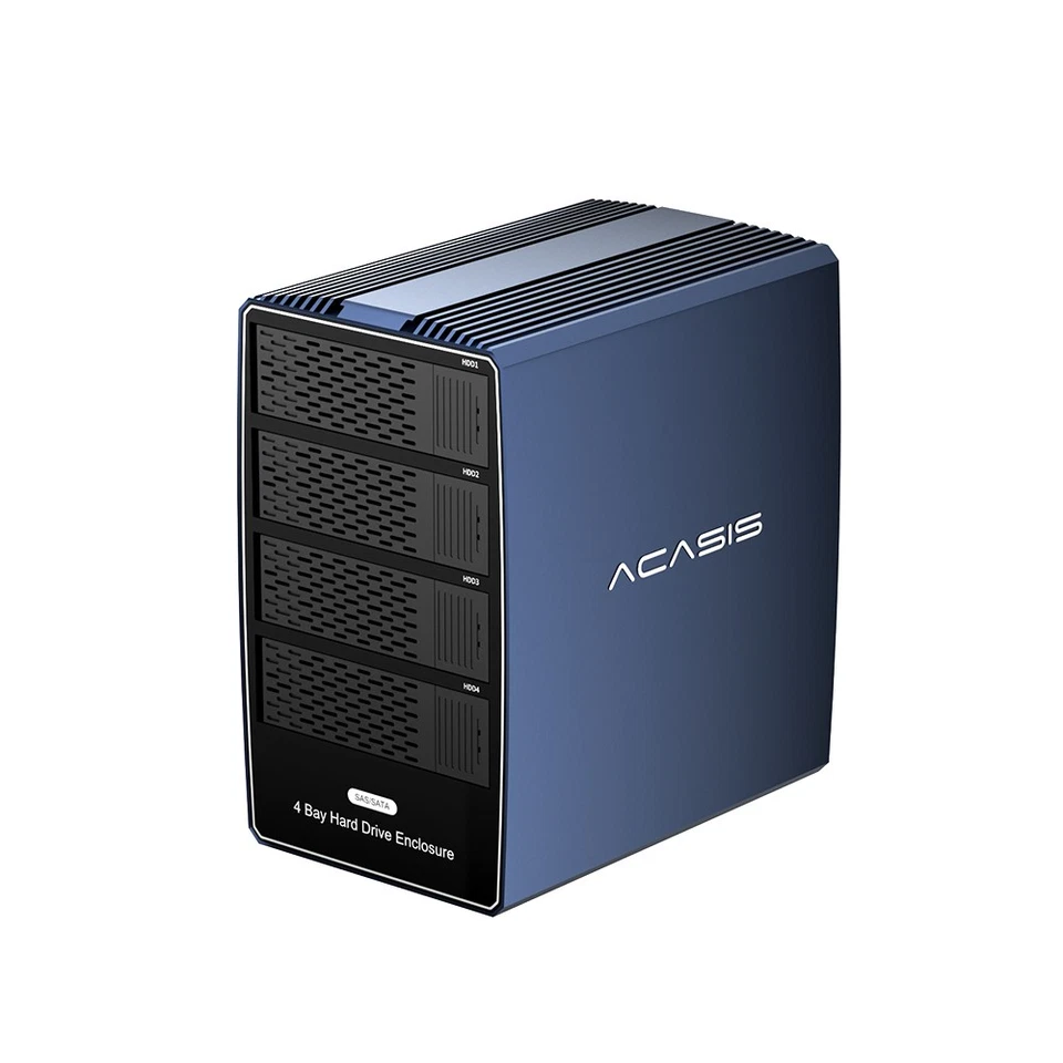Acasis 4 Bay 2.5/3.5 Inch SAS/SATA to USB 3.0 Hard Drive HDD/SSD Enclosure - Image 2 of 4