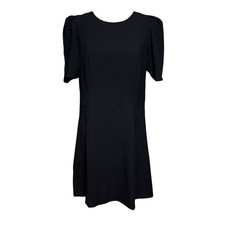 NEW Eliza J Size 12 Sheath Dress Puff Sleeves Navy Blue