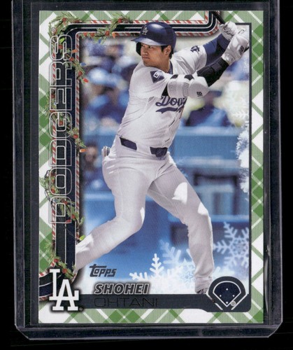 2025 Topps Holiday #H200 Shohei Ohtani Green Holiday Plaid