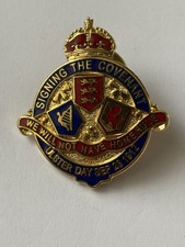 Signing The Covenant Ulster Day 1912 We Will Not Have Home Rule Pin Badge.