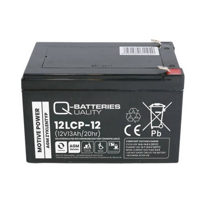 Q-Batteries 12LCP-12 / 12V - 13Ah Blei Akku Zyklentyp AGM - Deep Cycle VRLA