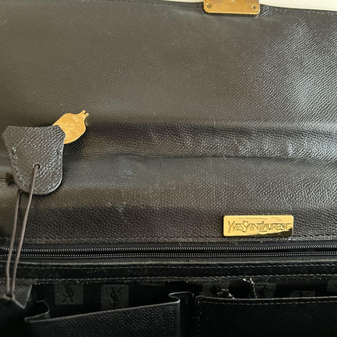 Borsa da lavoro Yves Saint Laurent nera importazione Giappone rara