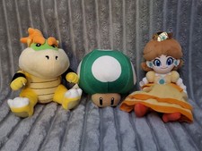 Super Mario Plush Lot 3 Toad, Princess, Bowser