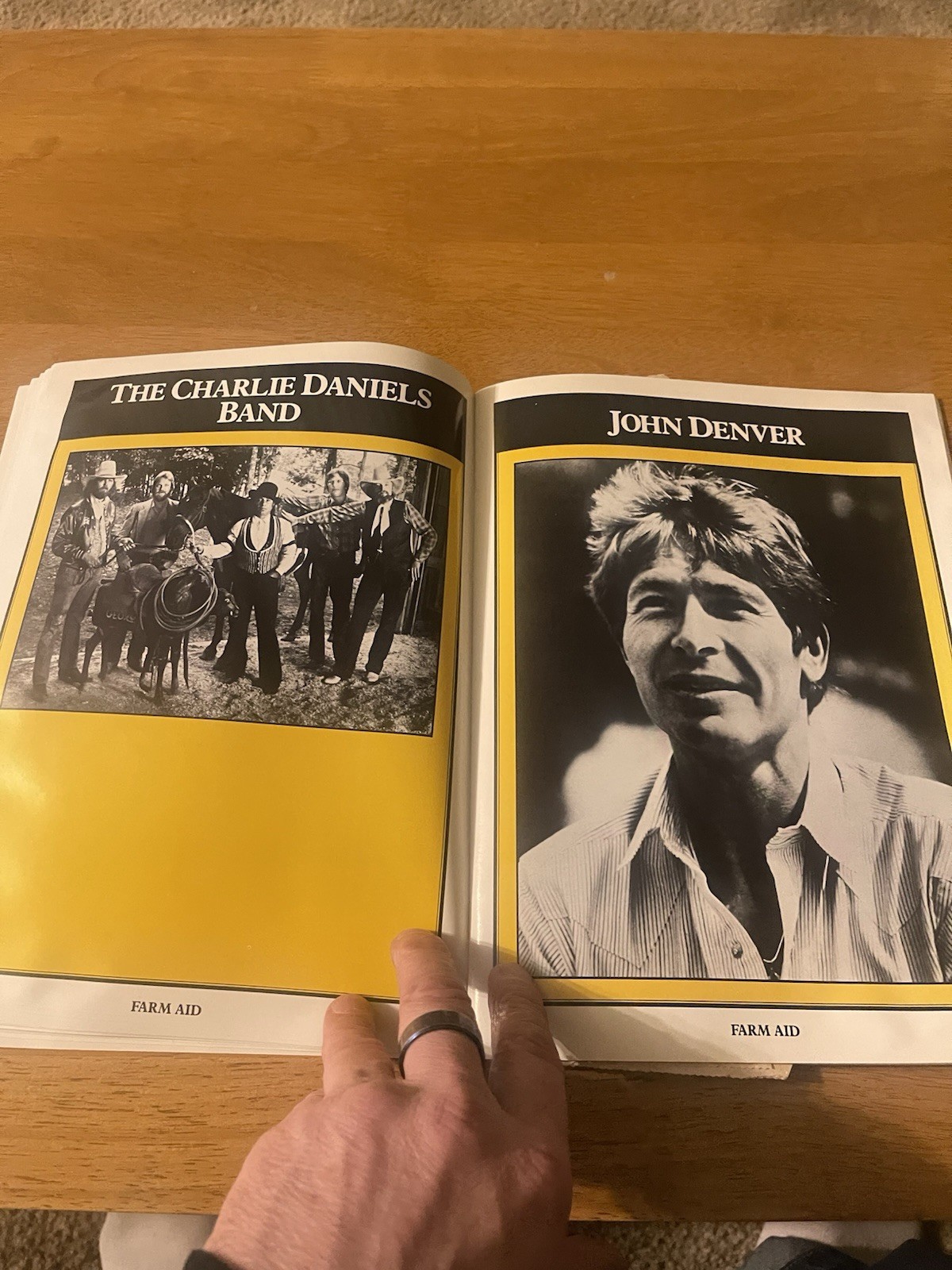 1985 Farm Aid Concert Program John Cougar Mellencamp Willie Nelson Neil Young