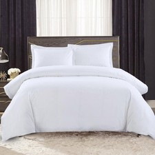 300-Thread-Count Original Percale 3 Piece Queen Duvet Cover Set 100 Cotton