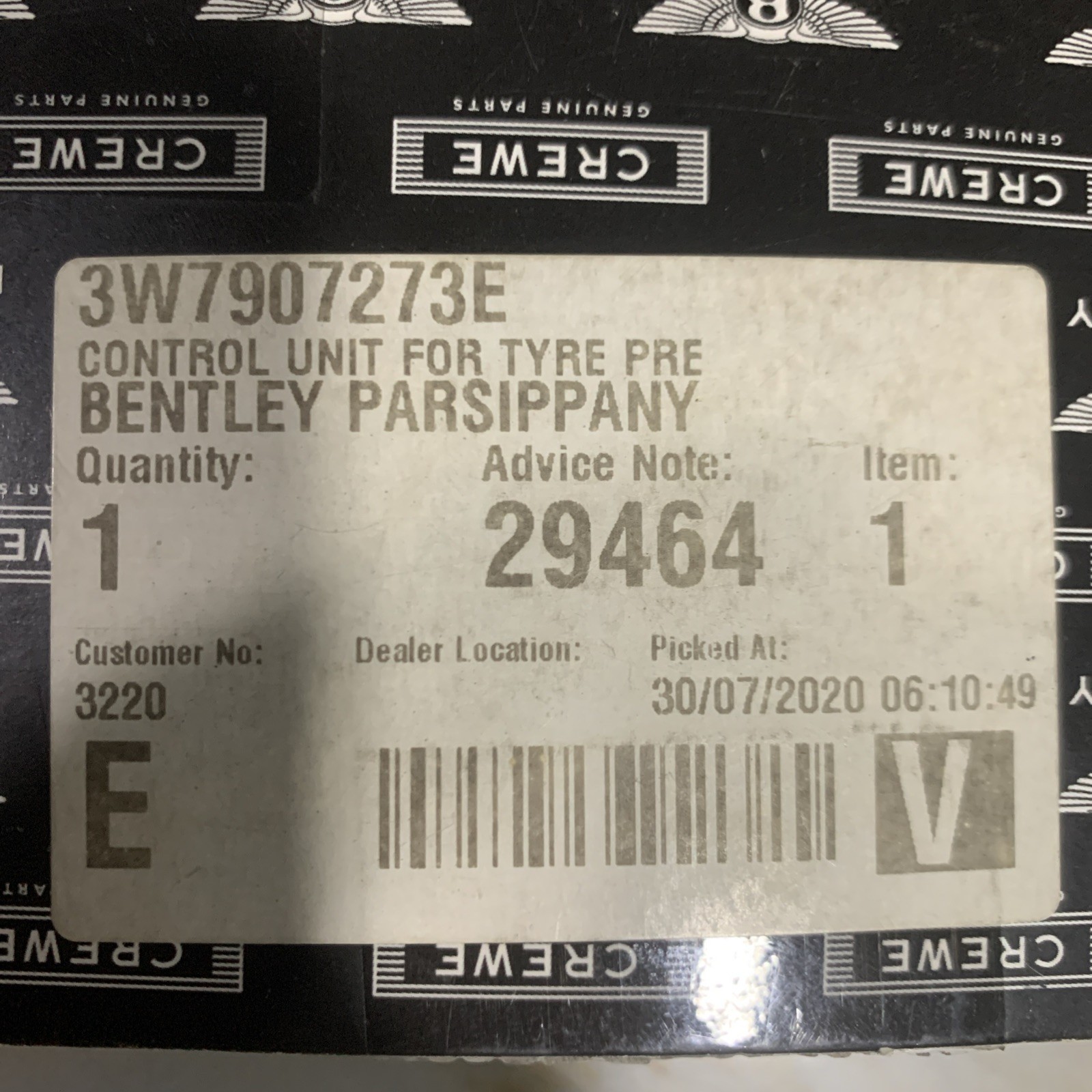 Bentley Continental Flying Spur GT GTC tire pressure module NEW OEM 
