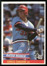 1984 Donruss Greg Gagne Rookie Card #39 ~ NM-MT ~. rookie card picture