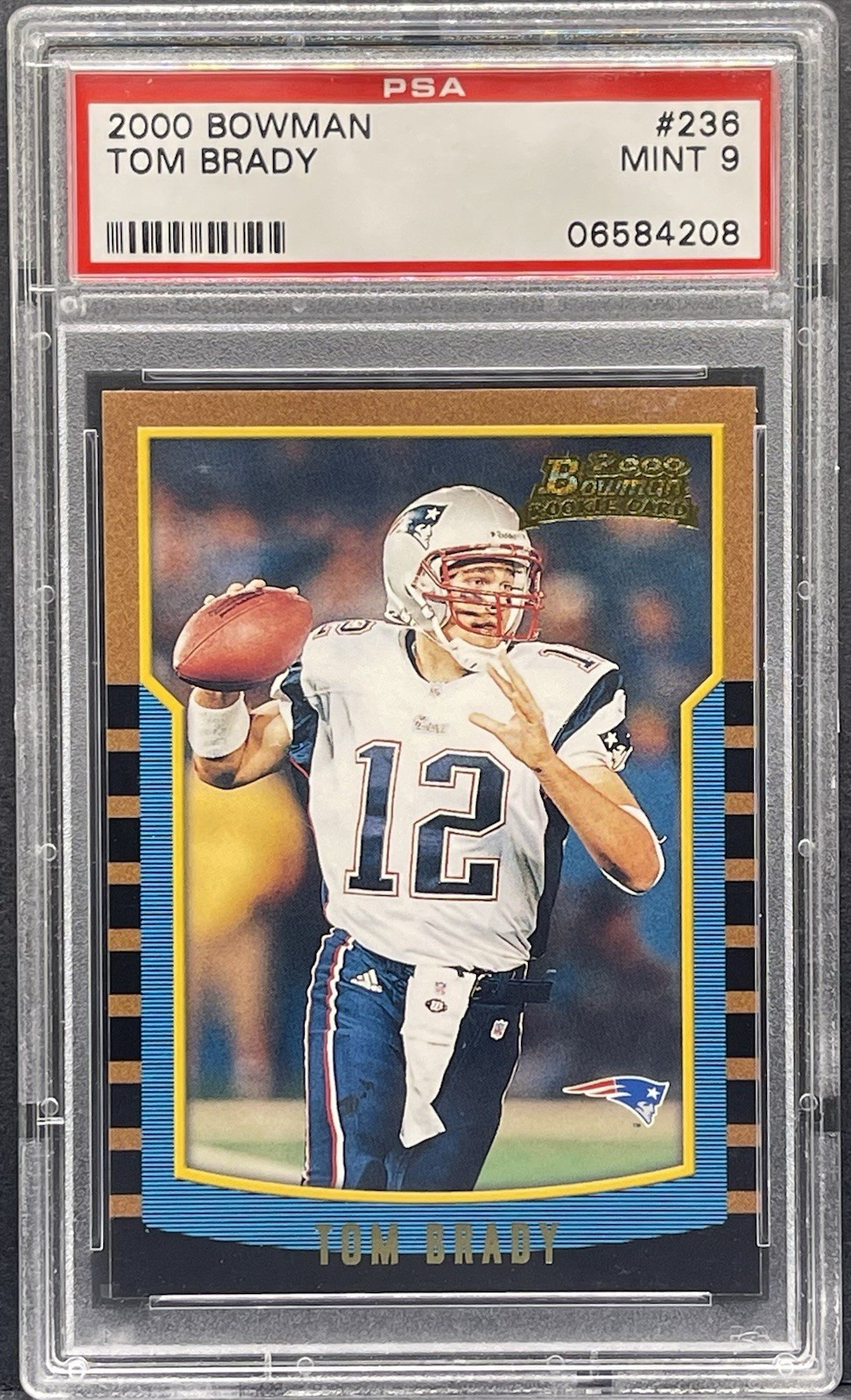 2000 Bowman #236 Tom Brady New England Patriots RC Rookie PSA 9