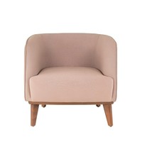Beiger Sessel Polster Wohnzimmer Einsitzer Designer Lounge Relaxsessel