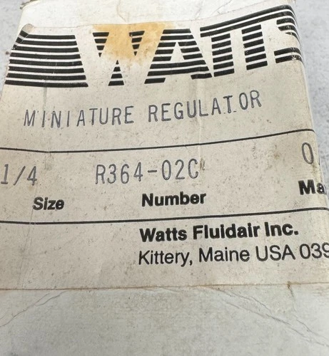 WATTS FluidAir  R364-02C  Miniature Regulator