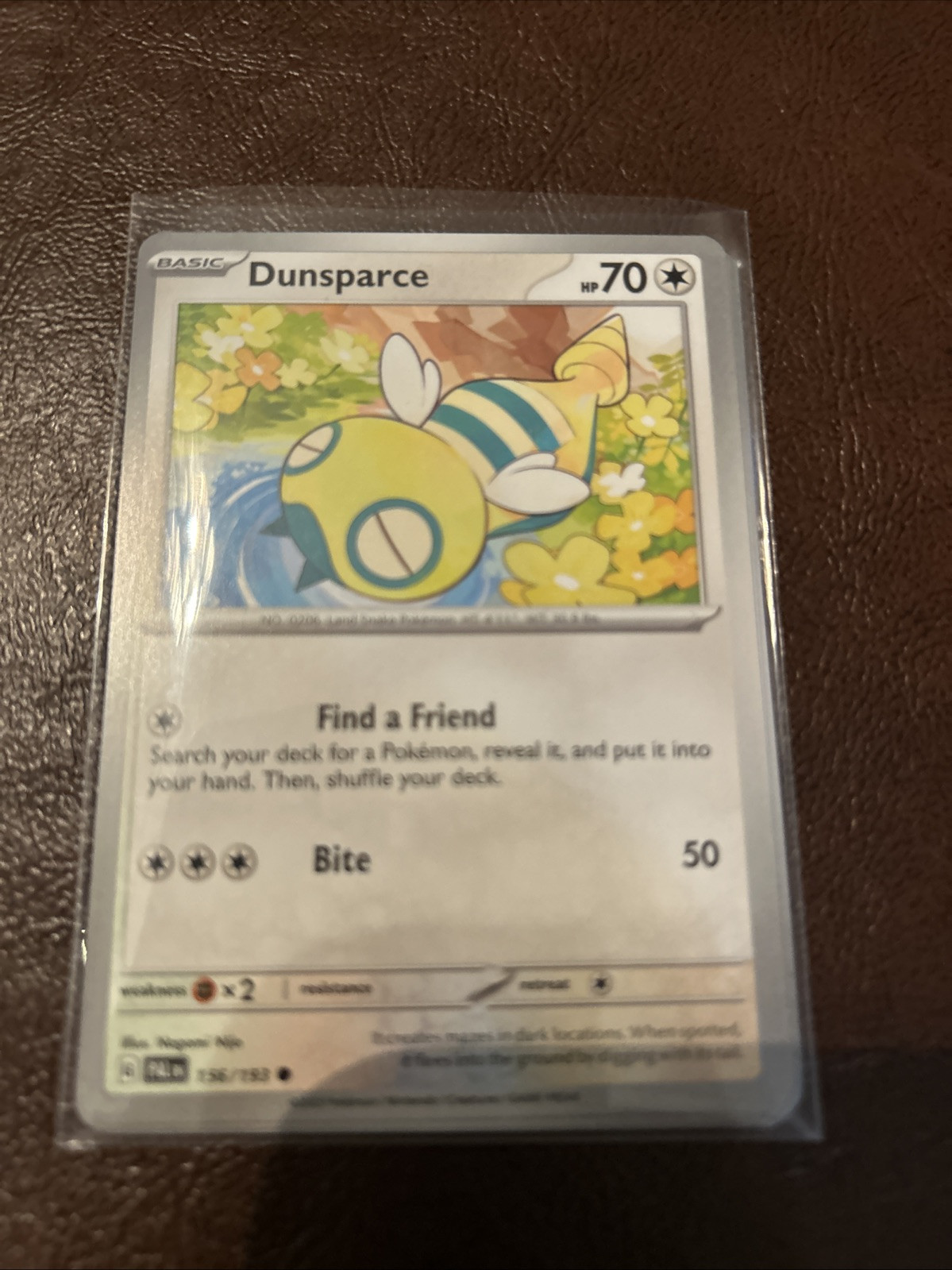 Scarlet & Violet TCG Pokemon Card Paldea Evolved 2023. Dunsparce 156/193