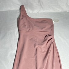 WINDSOR Womens Size Small Long Light Pink Dress One Shoulder