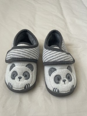John Lewis Black & White Panda Hausschuhe Größe UK 4 (EU 20)