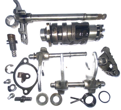 76-82 YAMAHA XT500 TT500 TRANSMISSION GEAR CHANGE FORKS SHIFT SHAFT CAM DRUM OEM