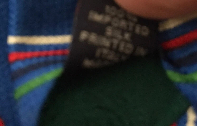 Corbata de cuello Tommy Hilfiger para hombre 100 % seda azul importado con lunares Foto 4 de 4