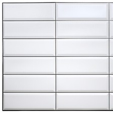 White Grey Tile 3D Wall Panels, in Various Packs